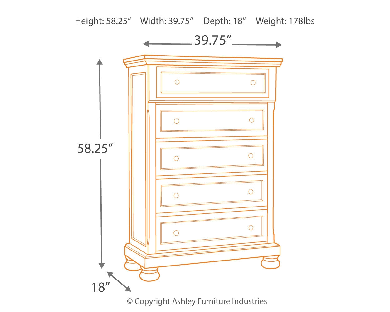 Flynnter King Bedroom Set with Dresser, Chest and 2 Nightstands