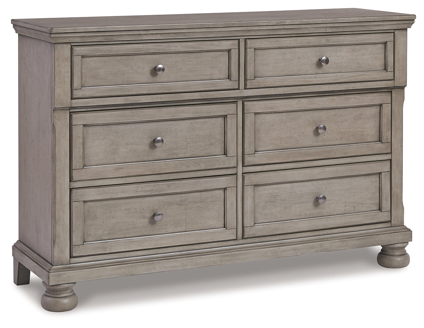 Lettner Light Gray Twin over Full Bunk Bedroom Set with Dresser