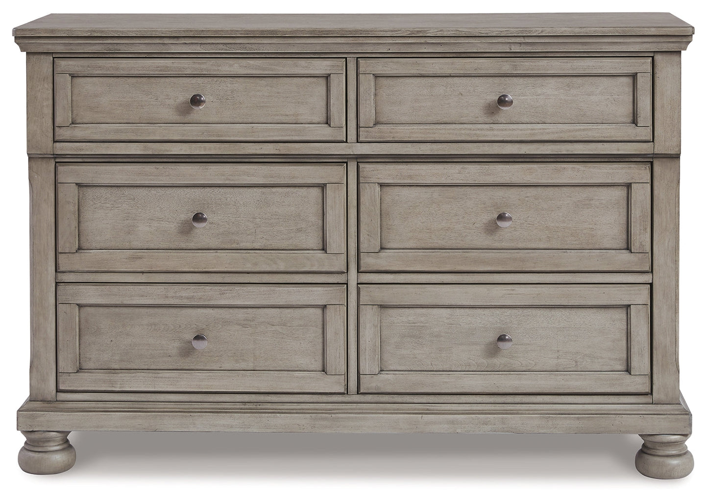 Lettner Light Gray Twin over Full Bunk Bedroom Set with Dresser