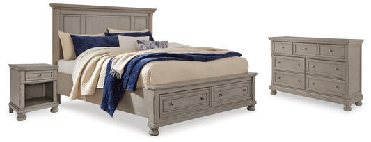 Lettner California King Panel Storage Bedroom Set with Dresser and Nightstand