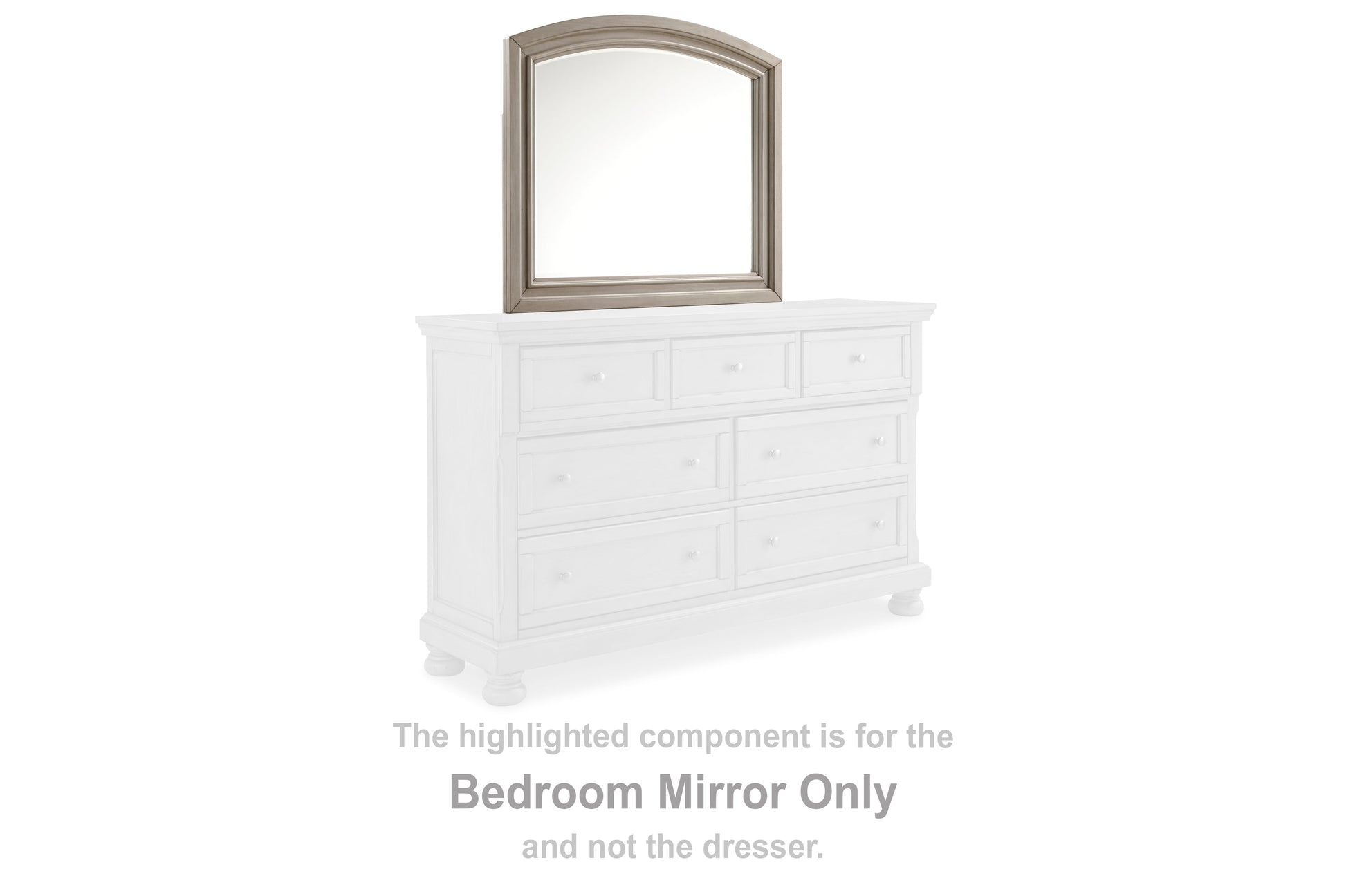 Lettner Light Gray Bedroom Mirror - Ornate Home