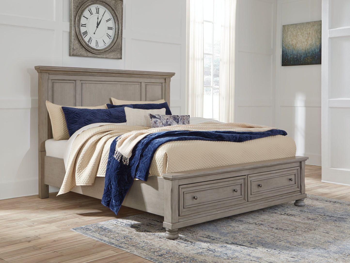Lettner California King Panel Storage Bedroom Set with Dresser and Nightstand