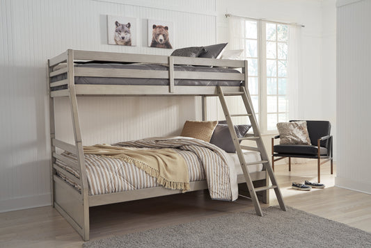 Lettner Light Gray Twin over Full Bunk Bed