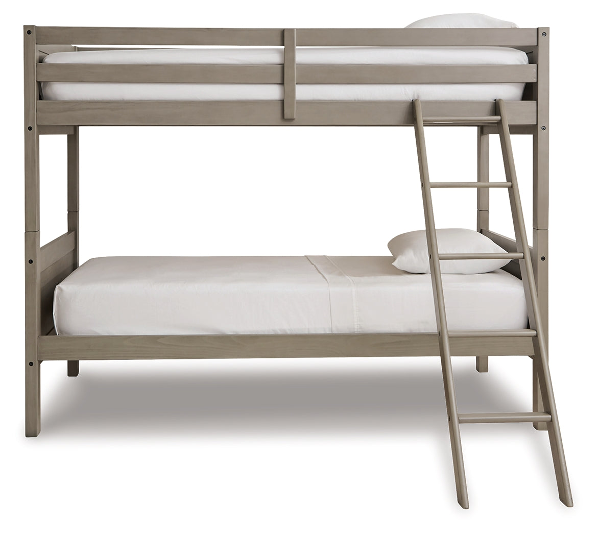 Lettner Twin over Twin Bunk Bedroom Set with 2 Mattresses