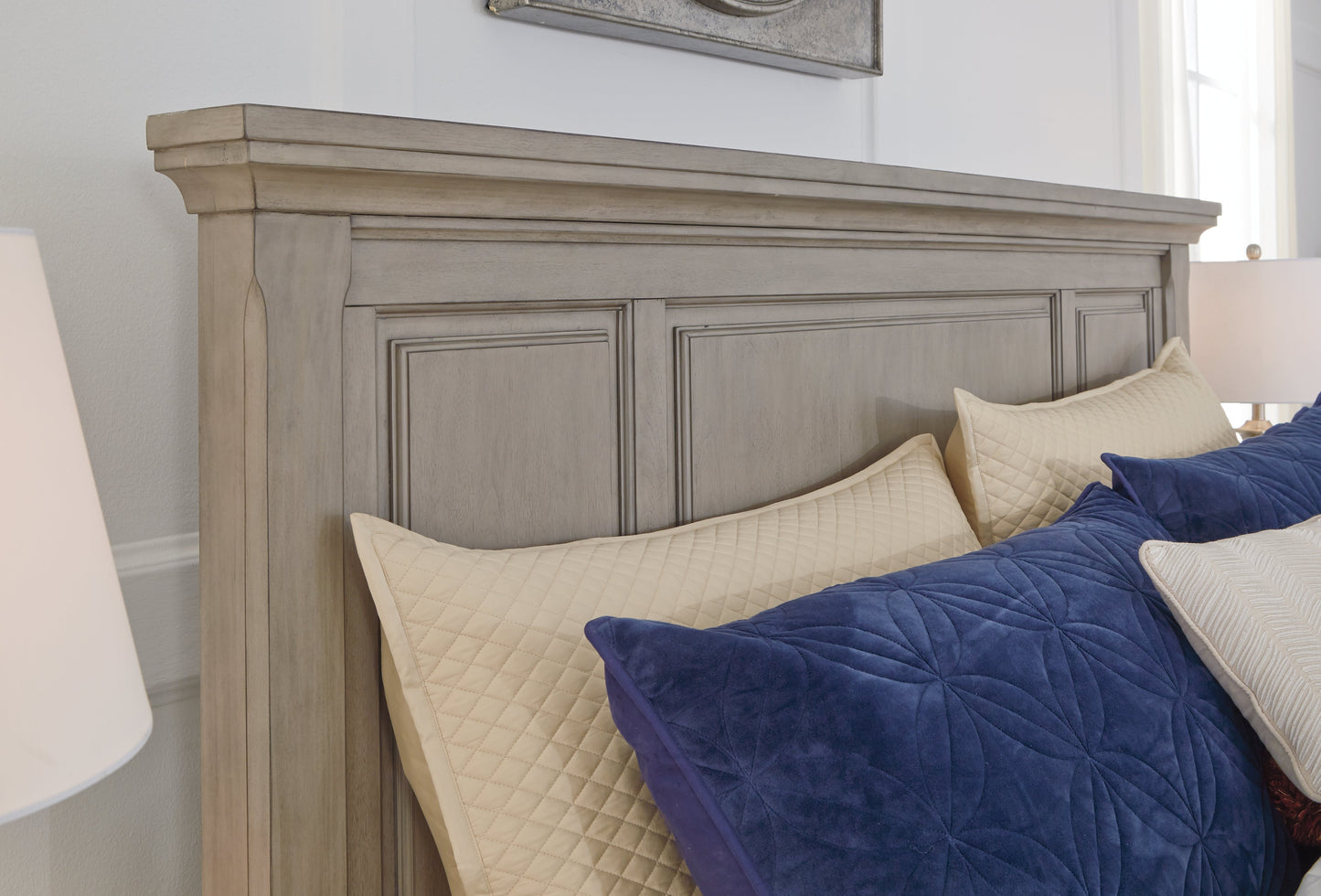 Lettner Light Gray Queen Panel Headboard   B733-57