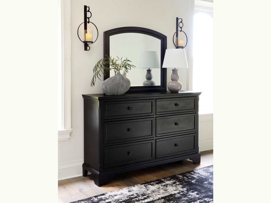 Chylanta Black Dresser & Mirror