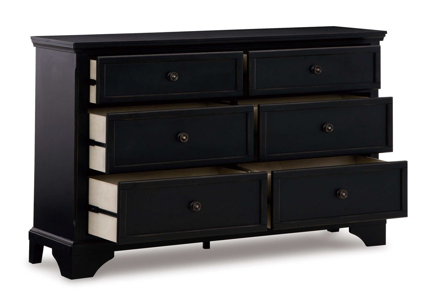 Chylanta Black Dresser & Mirror