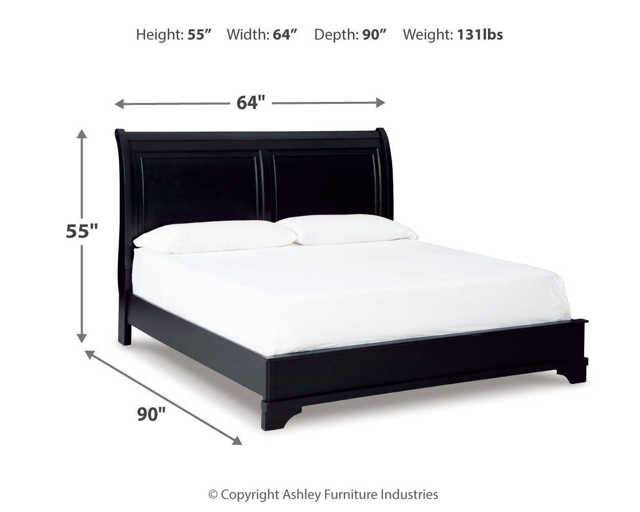 Chylanta Queen Sleigh Bedroom Set with Dresser and Mirror