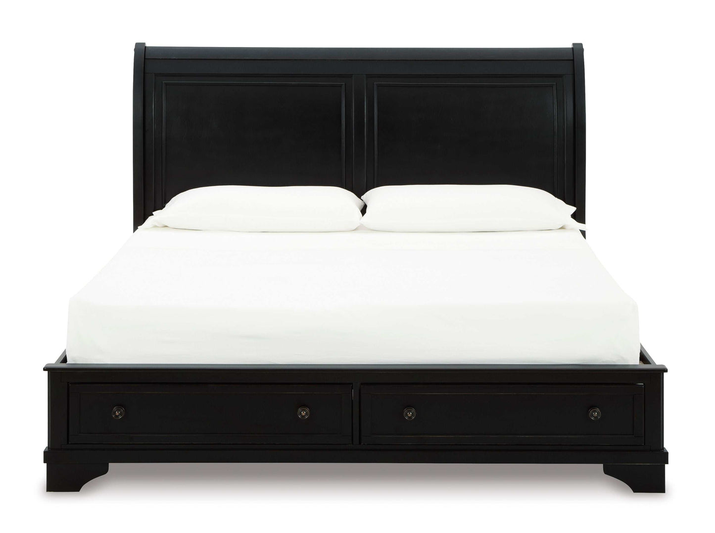 Chylanta Black King Sleigh Storage Bed