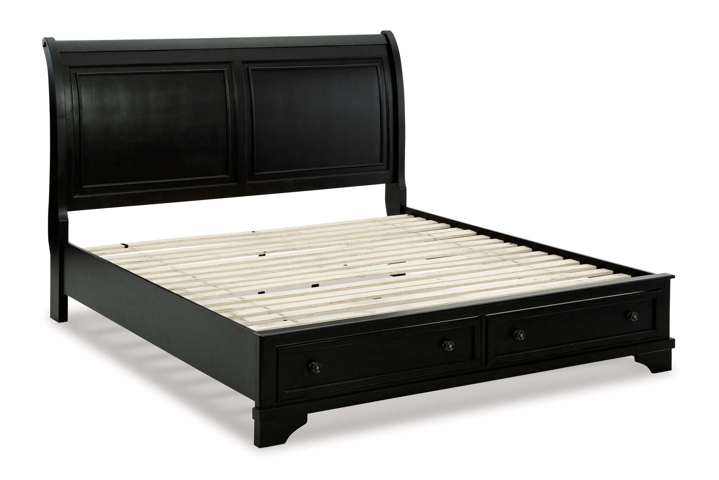 Chylanta Black King Sleigh Storage Bed