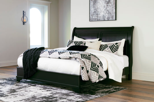 Chylanta Black King Sleigh Bed