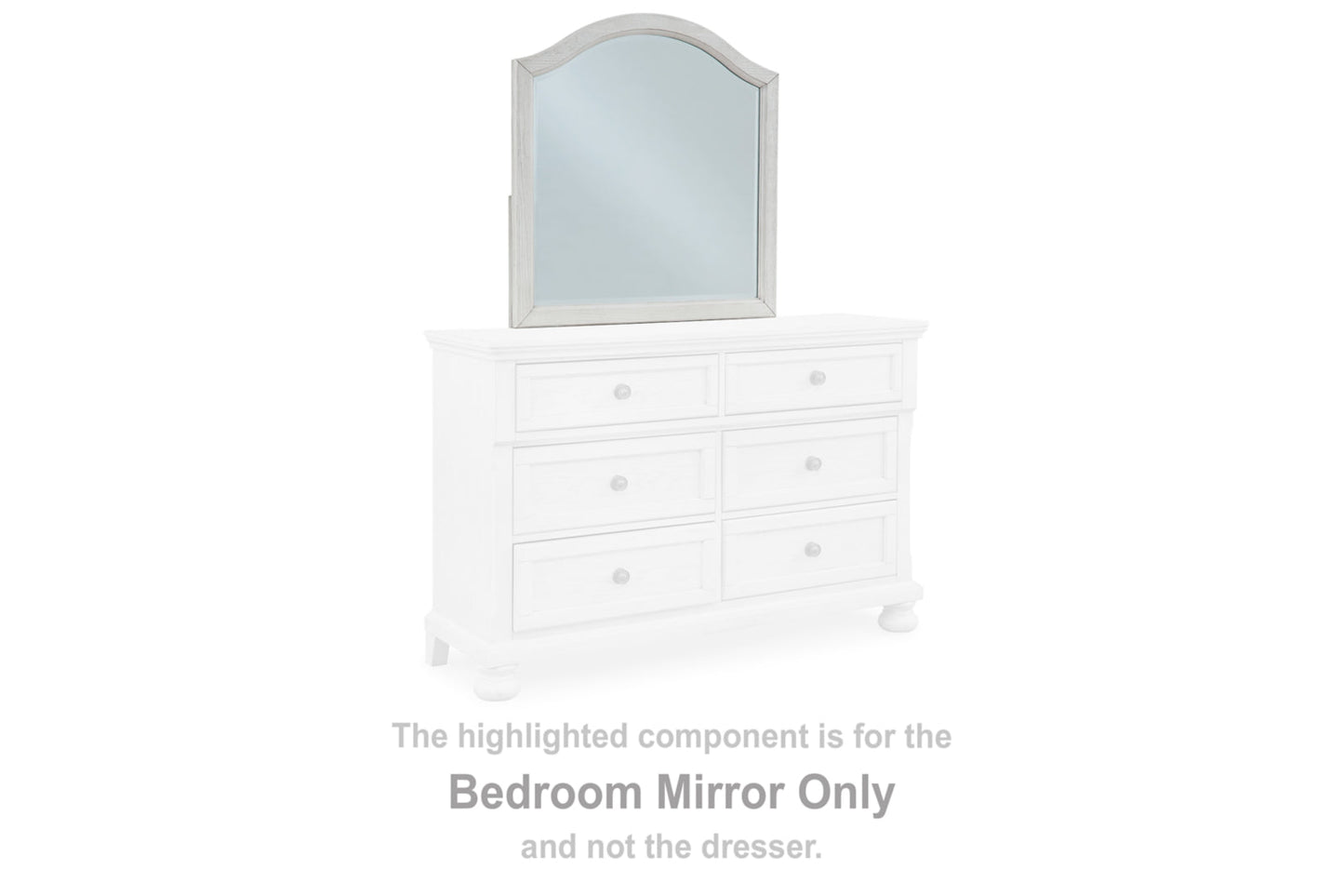 Robbinsdale Antique White 34" Bedroom Mirror