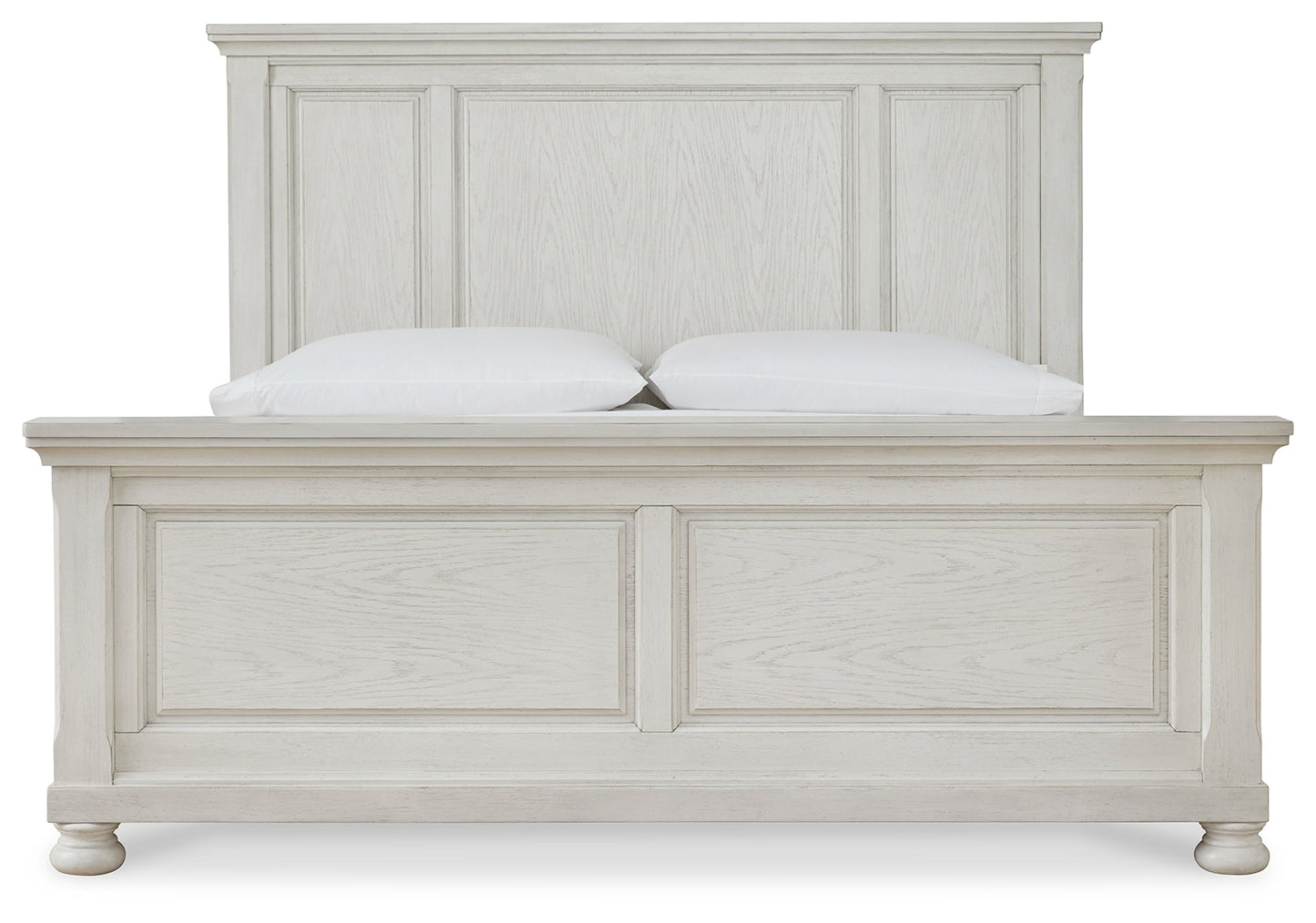 Robbinsdale Antique White King Panel Bed