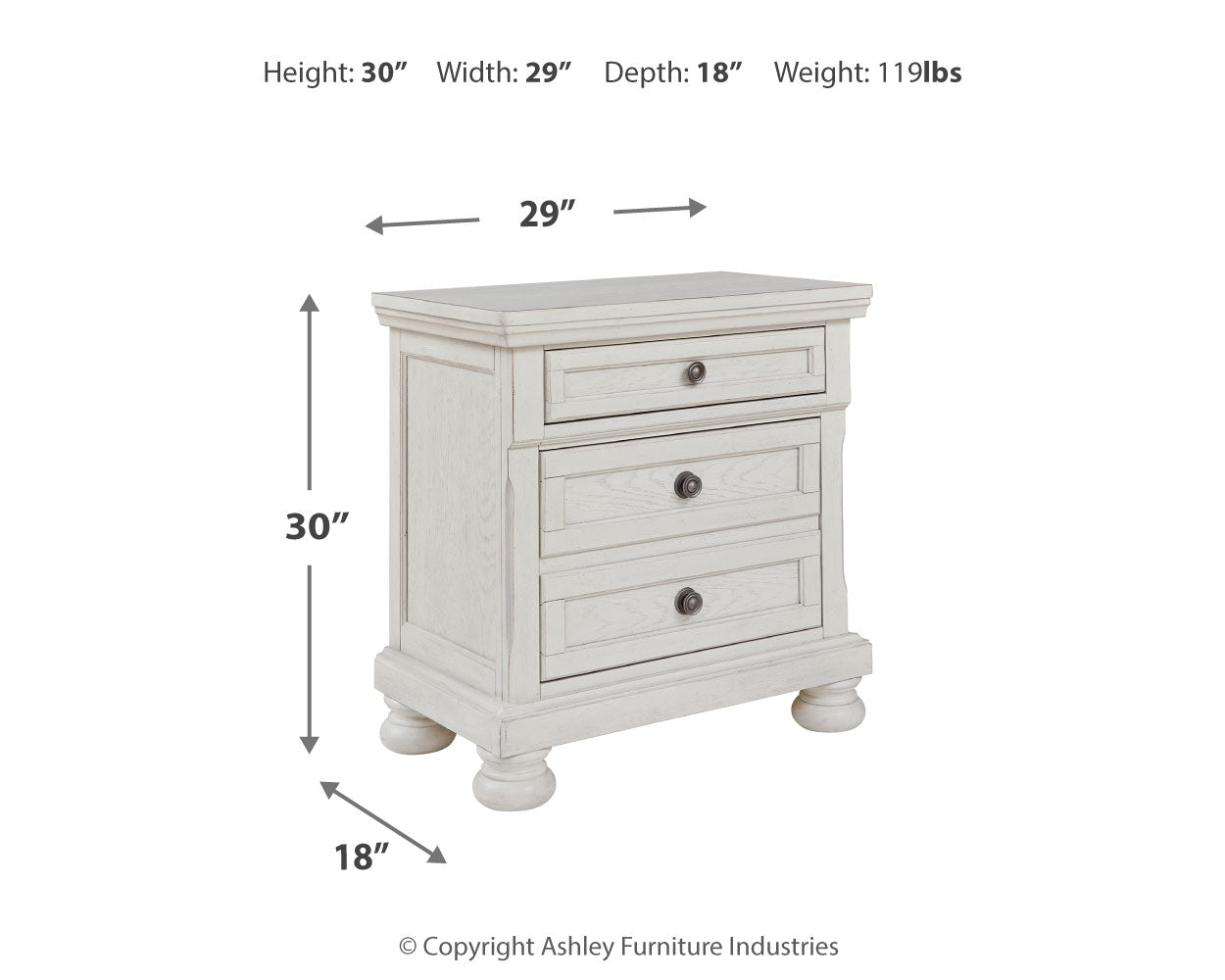 Robbinsdale Full Storage Bedroom Set with Nightstand