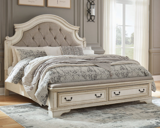 Realyn Two-tone King Upholstered Bed