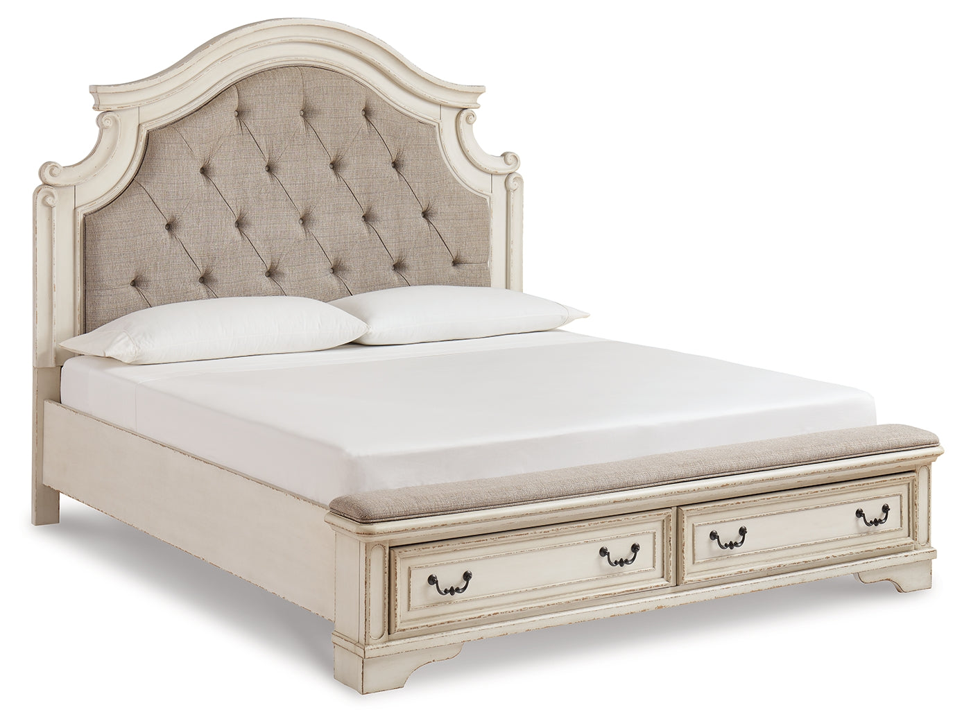 Realyn Two-tone King Upholstered Bed