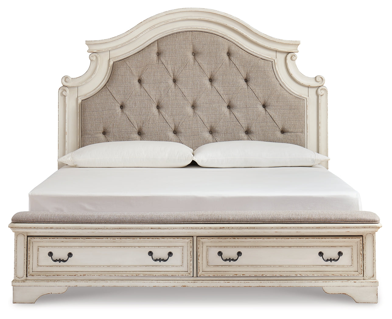 Realyn Two-tone King Upholstered Bed