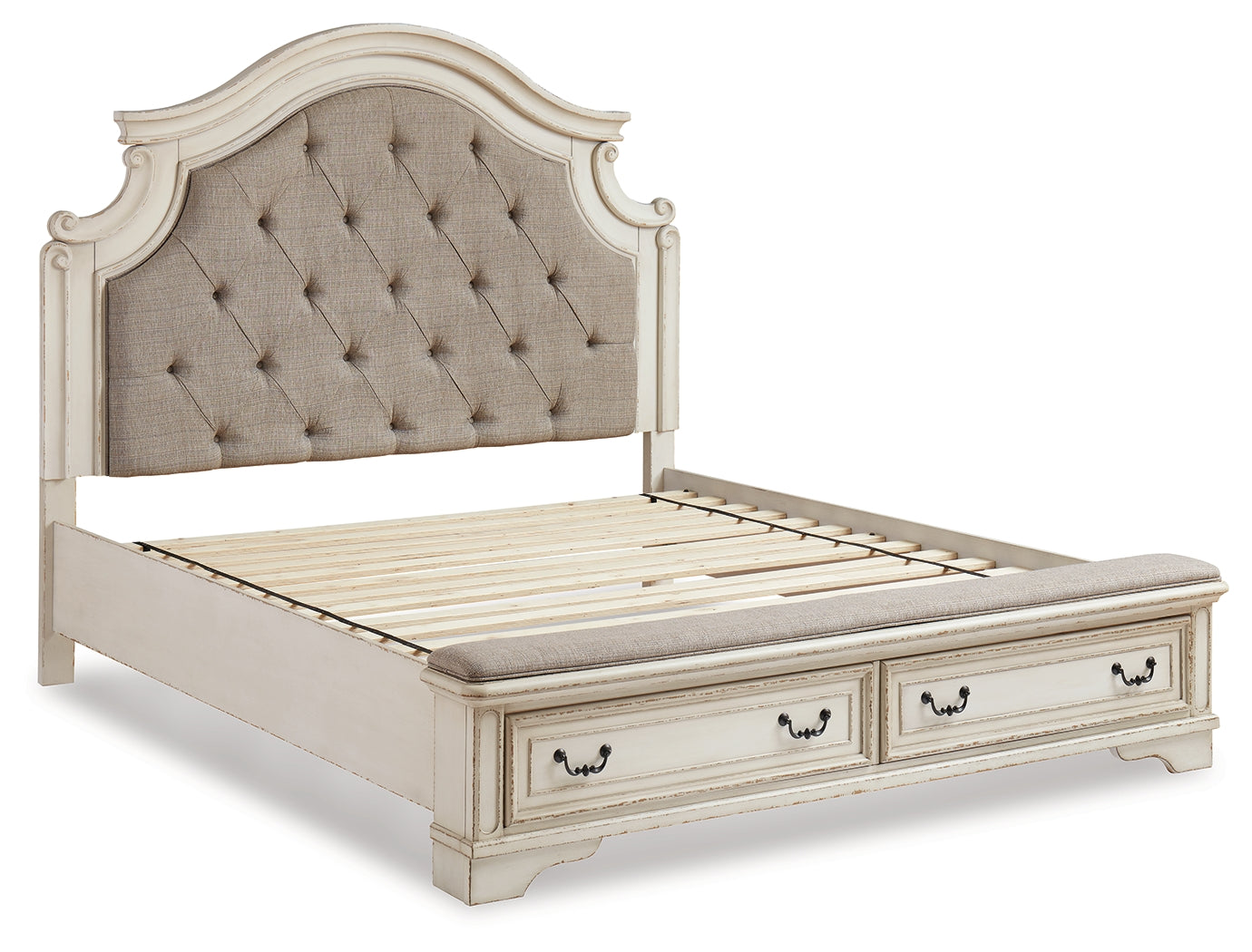 Realyn Two-tone King Upholstered Bed