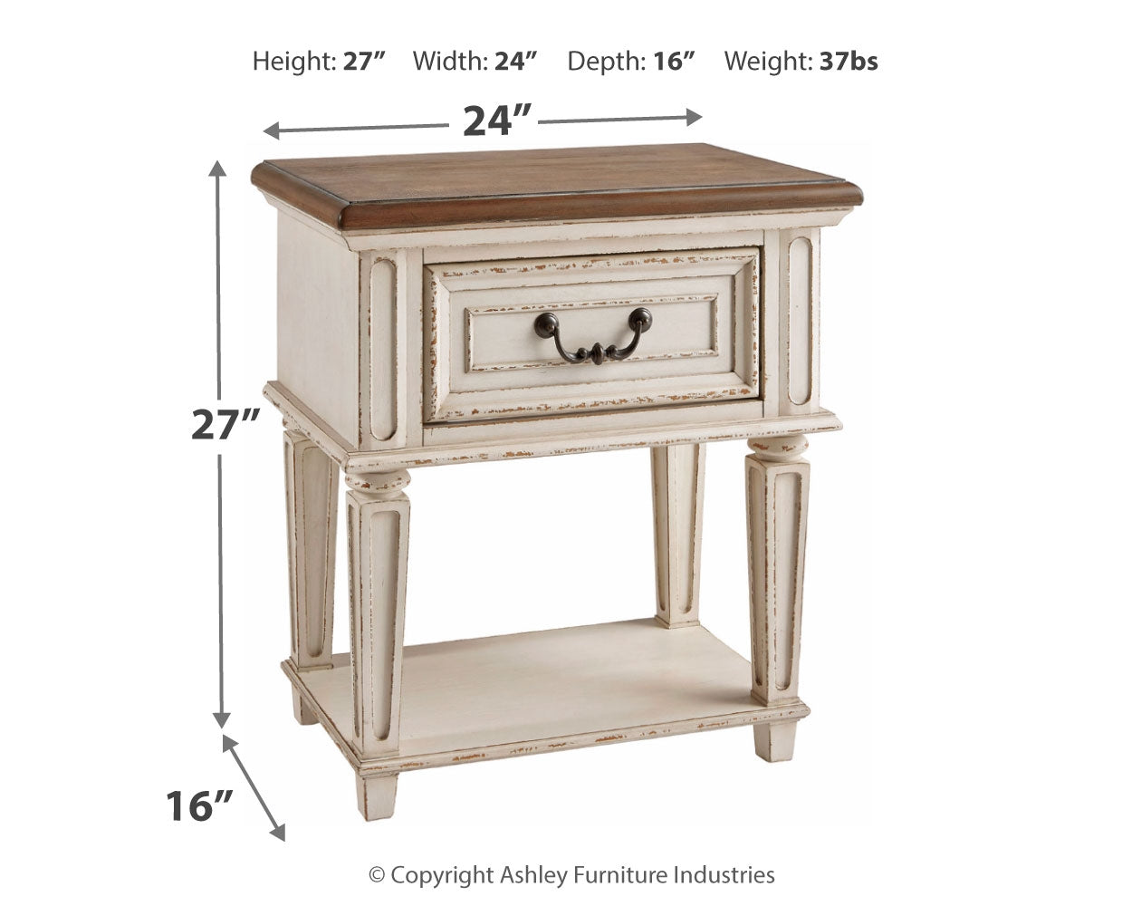 Realyn Two-tone Queen Upholstered Panel Bedroom Set with Dresser, Mirror and 2 Nightstands