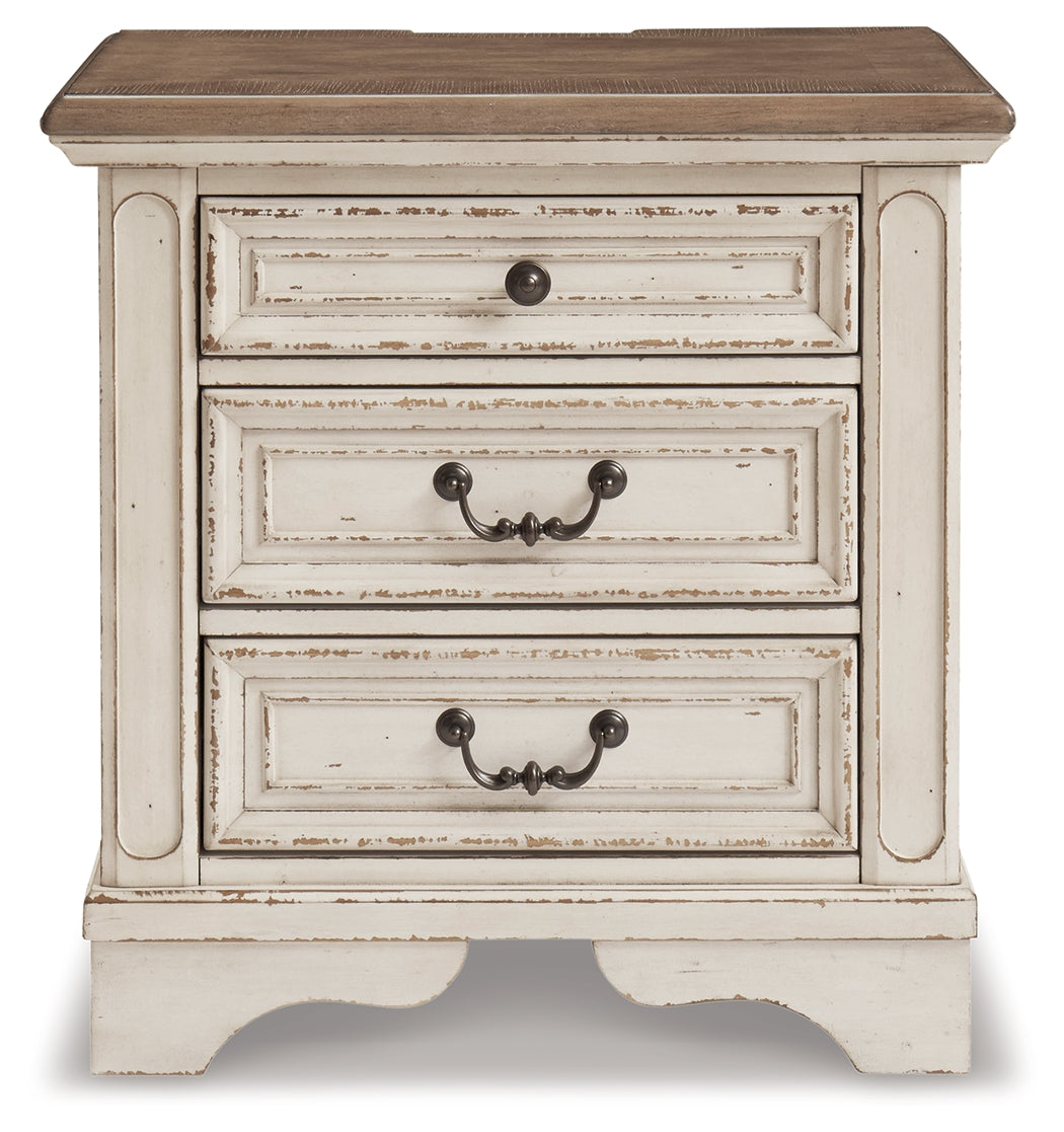 Realyn Two-tone Dresser and 2 Nightstands