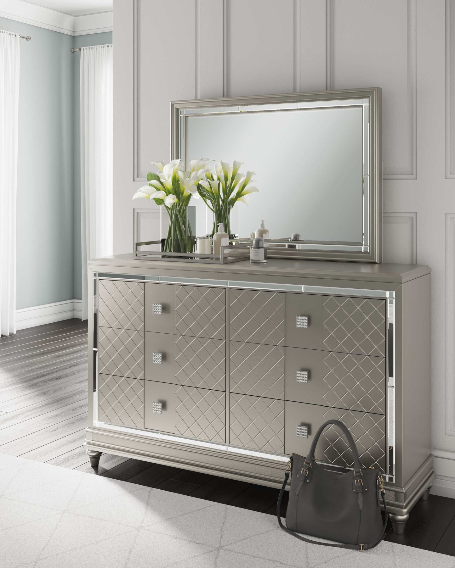 Chevanna Platinum Dresser & Mirror