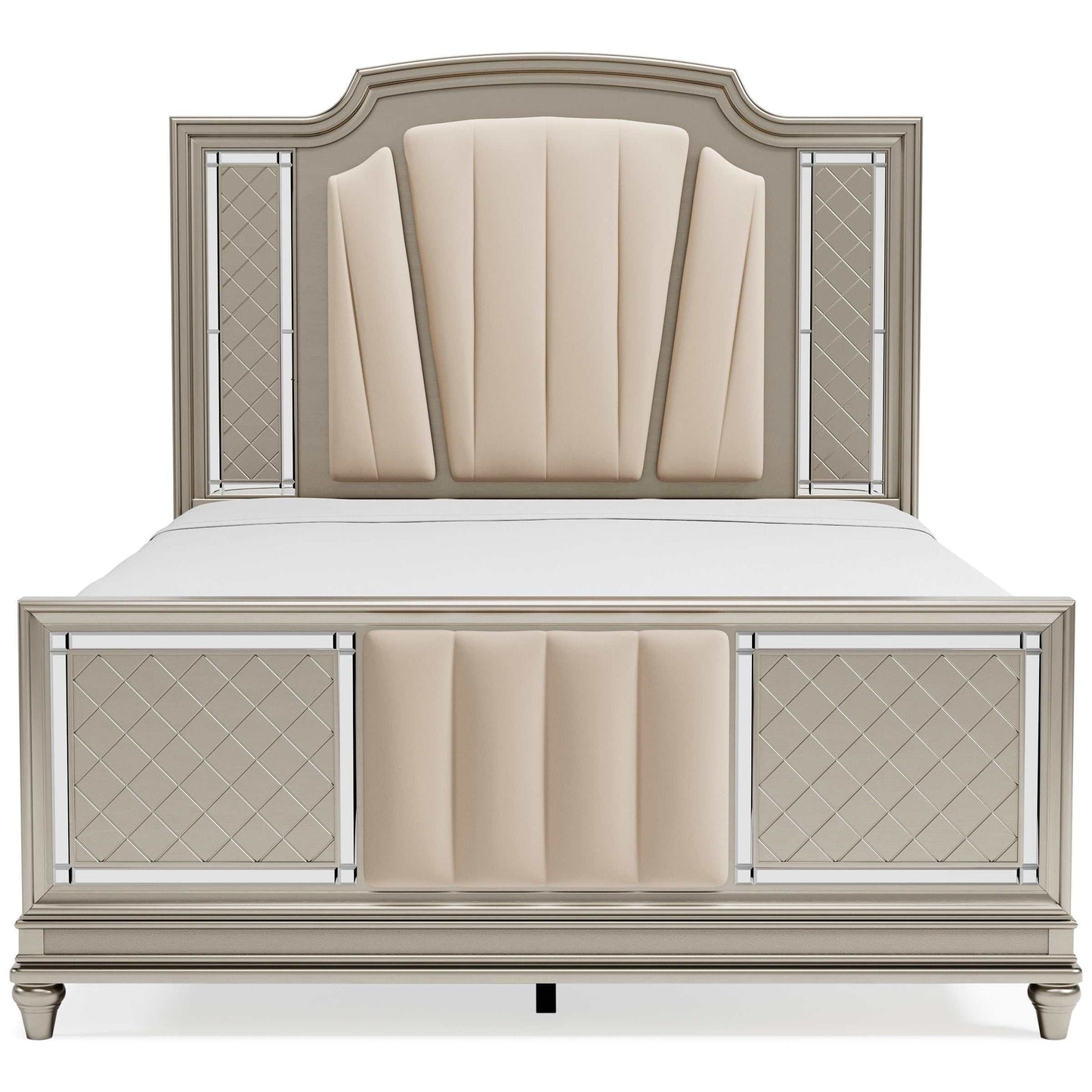 Chevanna Platinum Queen Upholstered Panel Bed