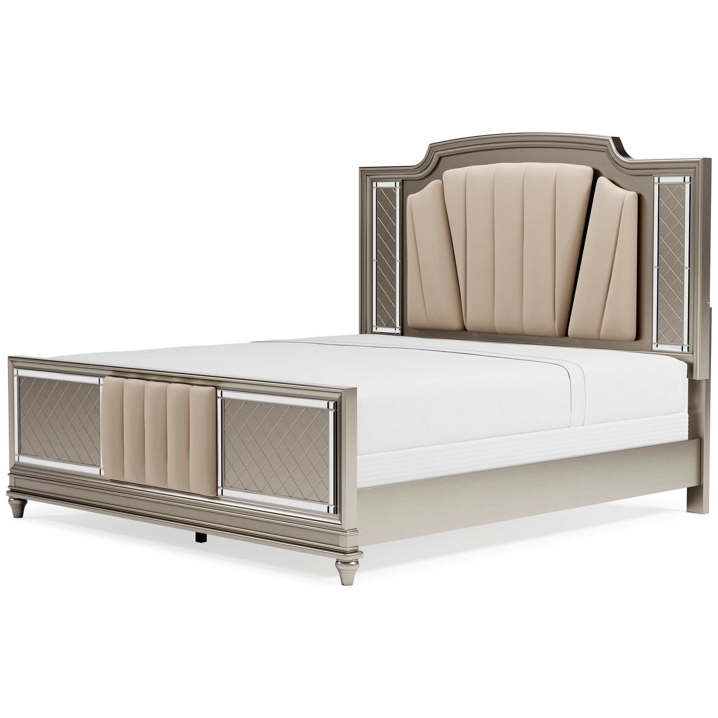 Chevanna Platinum Cal. King Upholstered Panel Bedroom Sets