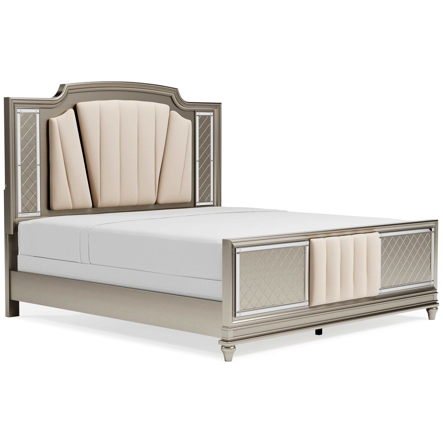 Chevanna Platinum Cal. King Upholstered Panel Bed