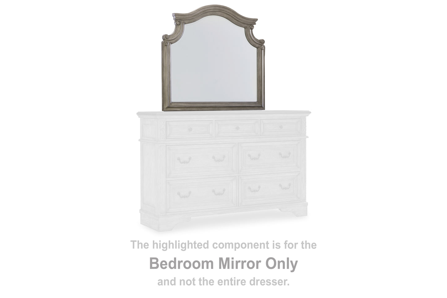 Lodenbay Antique Gray Bedroom Mirror