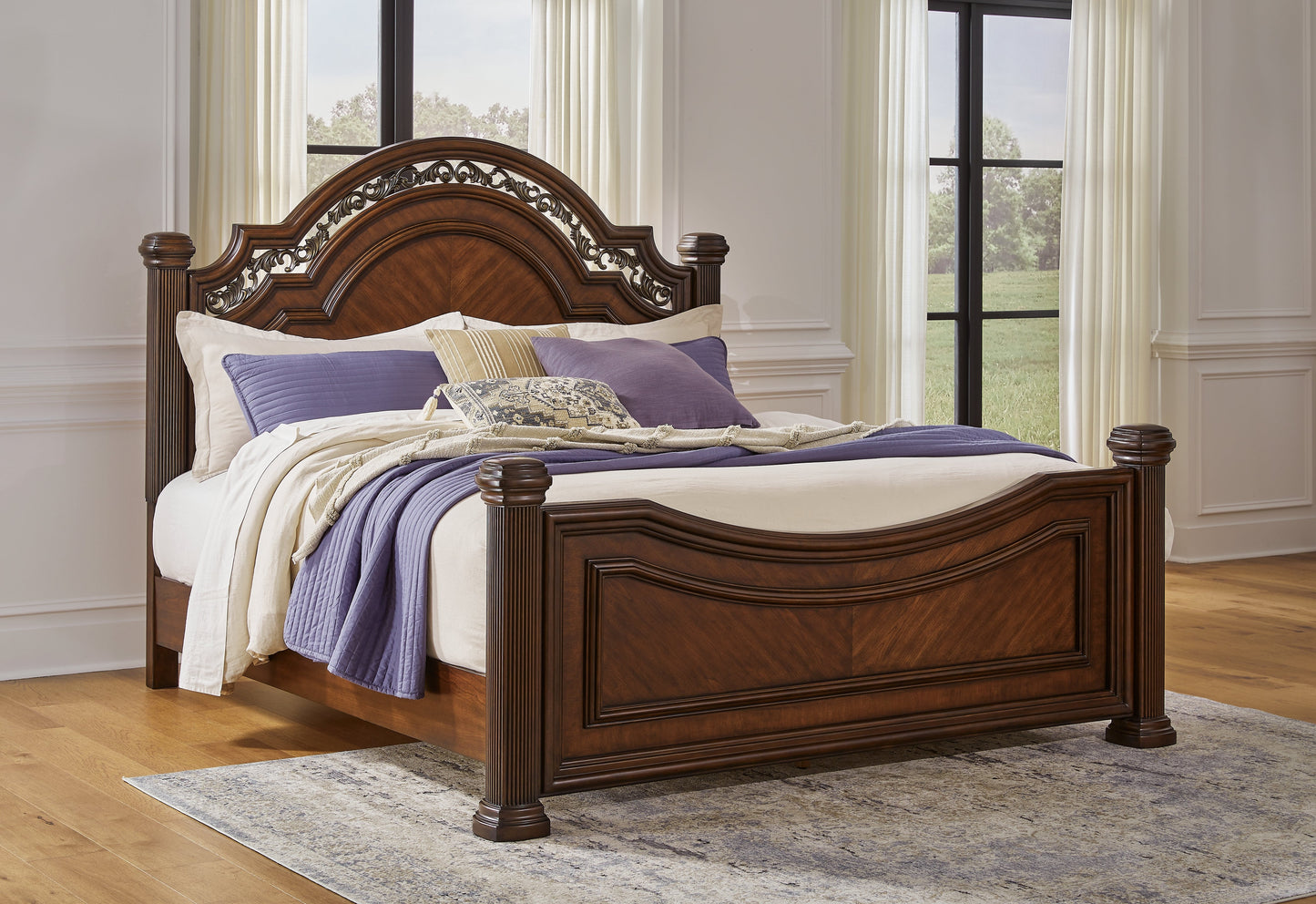 Lavinton Brown California King Poster Bed