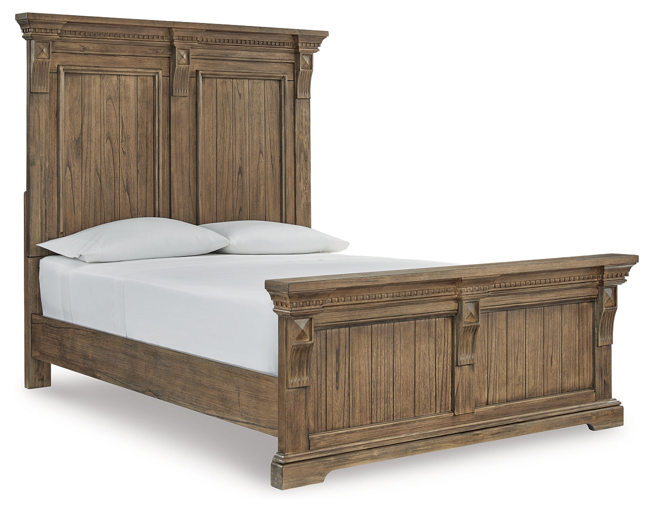 Markenburg Brown Queen Panel Bedroom Set with Mirrored Dresser