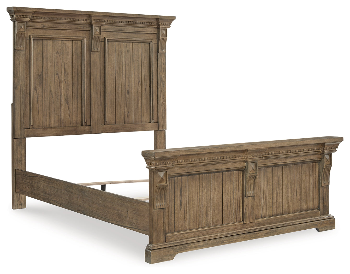 Markenburg Brown Queen Panel Bedroom Set with Mirrored Dresser