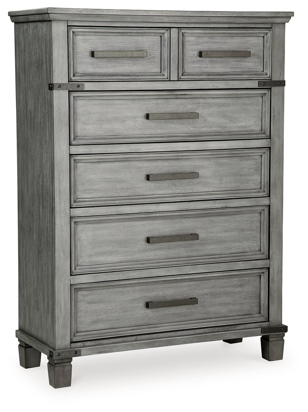 Russelyn Gray Queen Panel Storage Bedroom Set with Dresser, Mirror, Chest and 2 Nightstands