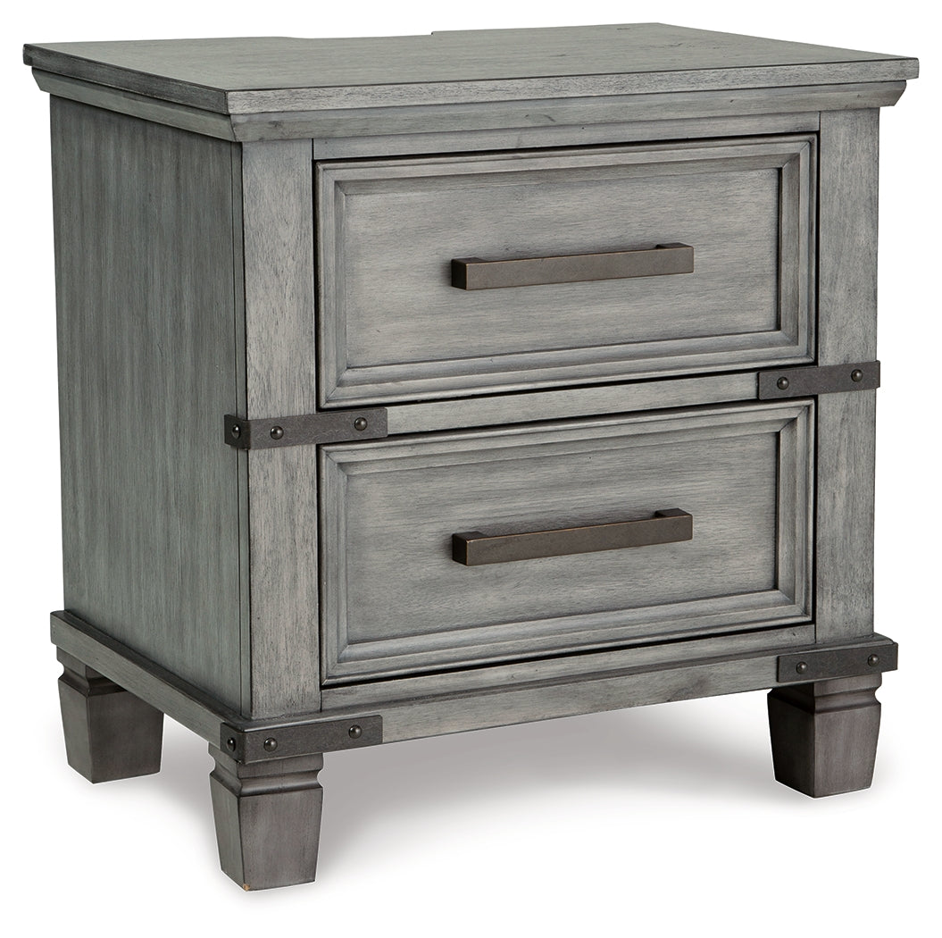 Russelyn Gray Queen Panel Storage Bedroom Set with Dresser, Mirror, Chest and 2 Nightstands