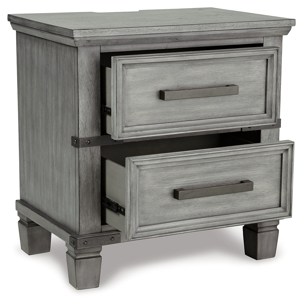 Russelyn Gray Queen Panel Storage Bedroom Set with Dresser, Mirror, Chest and 2 Nightstands