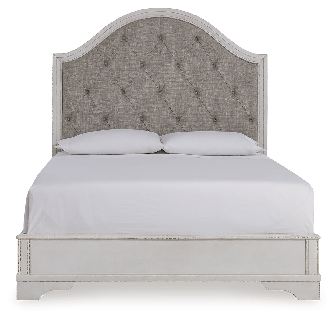 Brollyn Two-tone Queen Upholstered Panel Bed