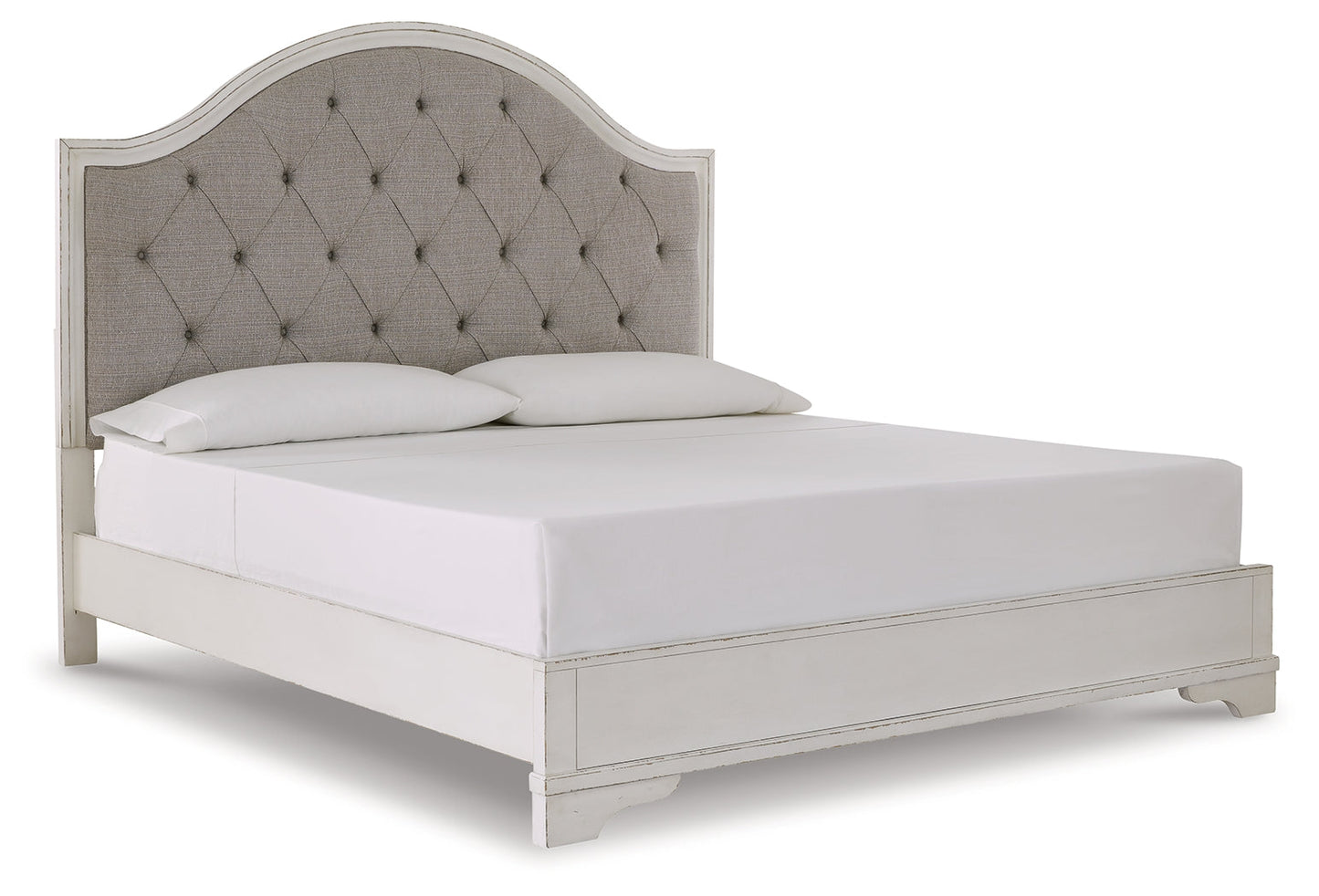 Brollyn Two-tone King Upholstered Panel Bed