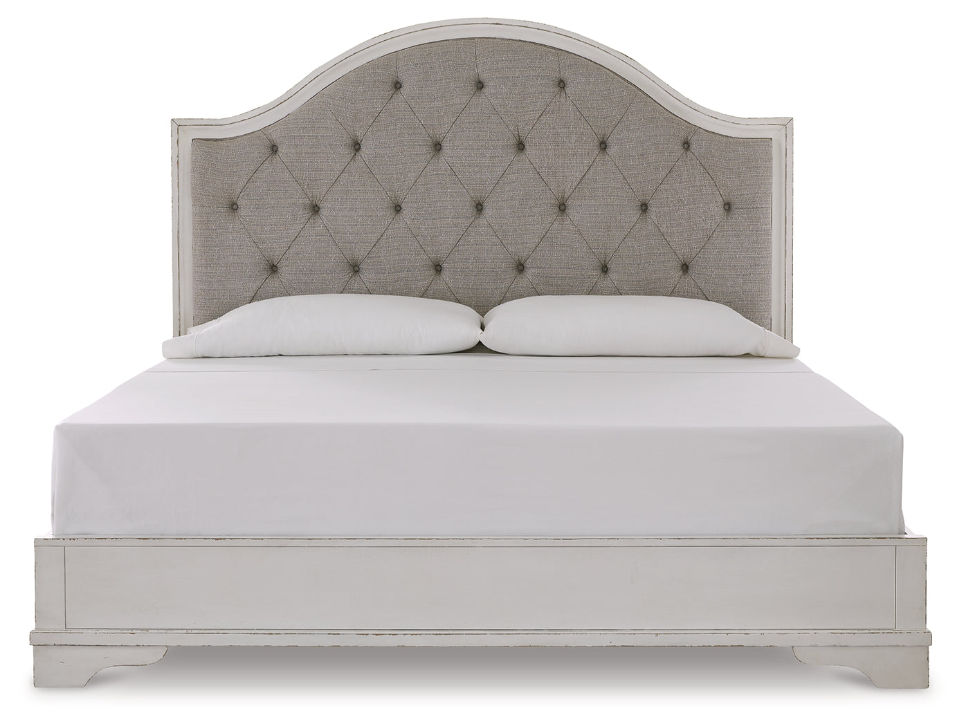 Brollyn Two-tone King Upholstered Panel Bed