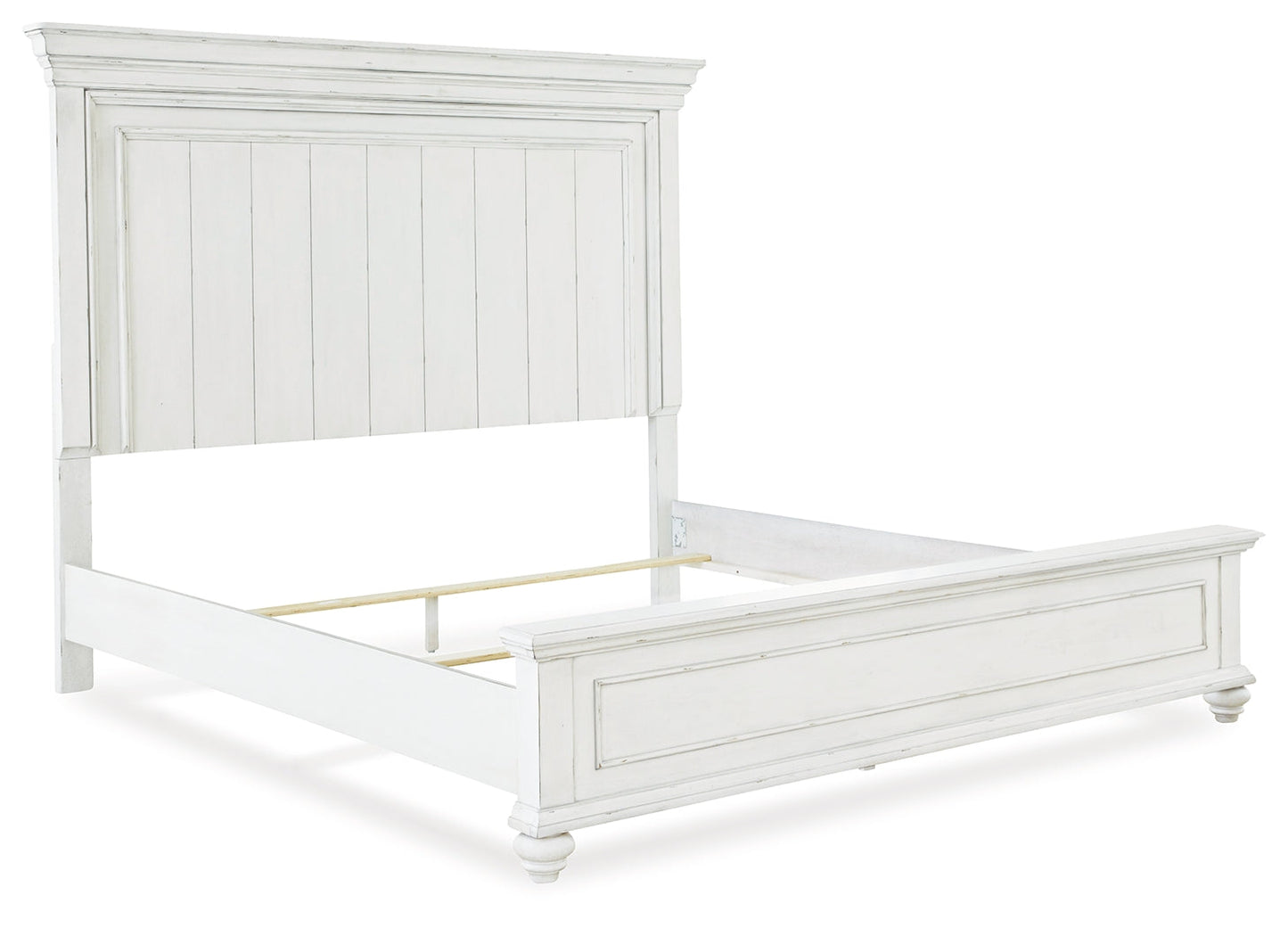 Kanwyn Whitewash Queen Panel Bedroom Set with Dresser, Mirror and Nightstand