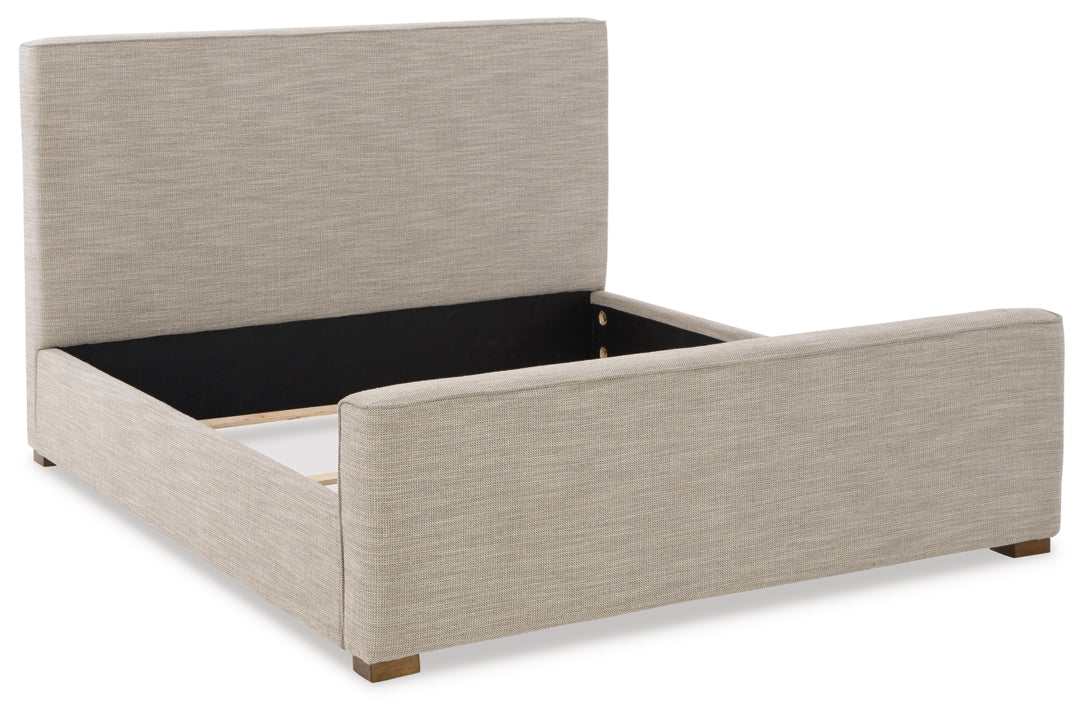 Dakmore Oatmeal Queen Upholstered Bed