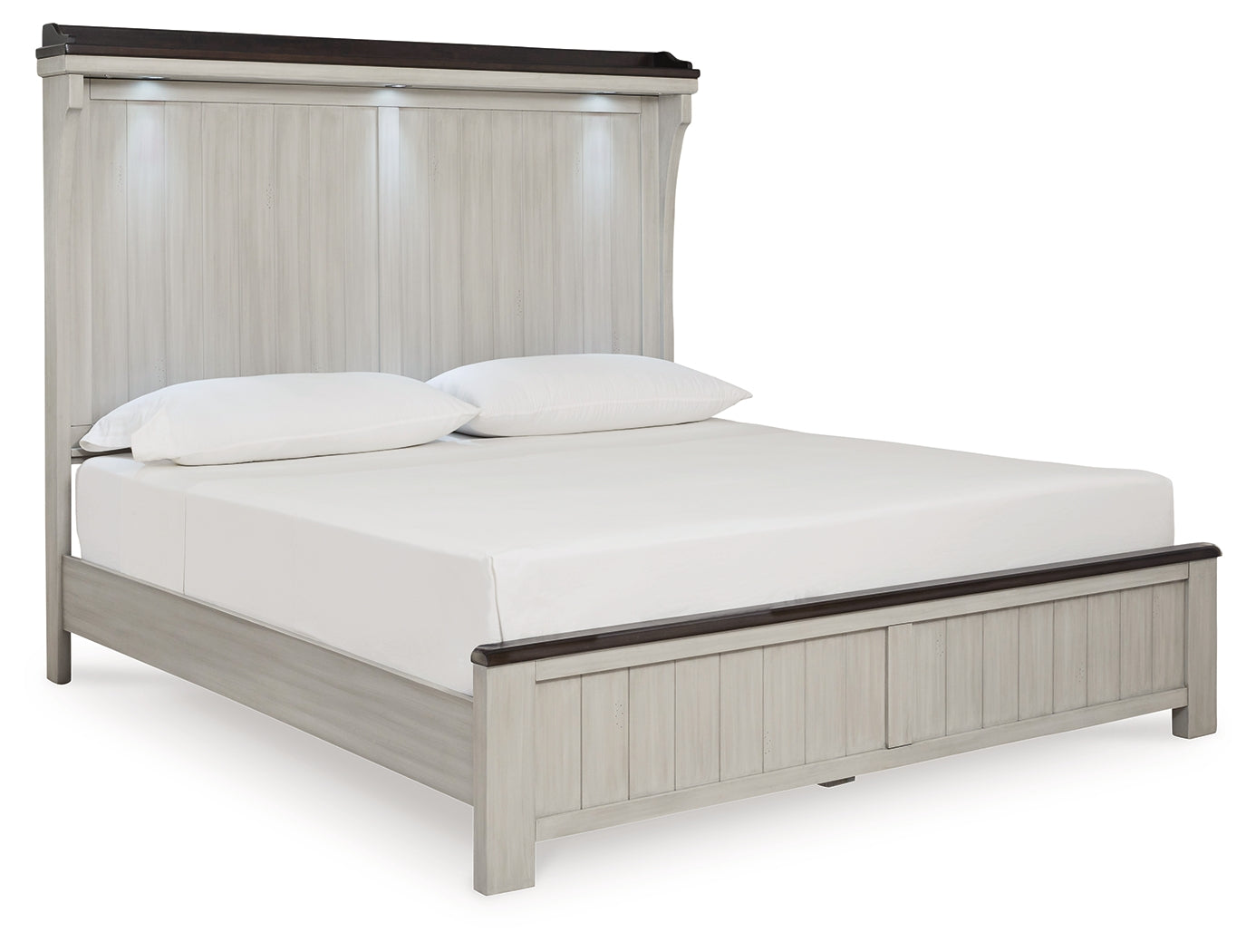 Darborn Gray/Brown California King Panel Bed