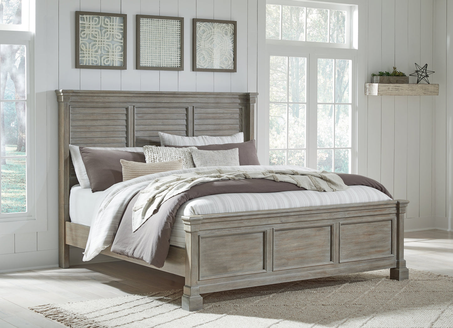 Moreshire Bisque King Panel Bed