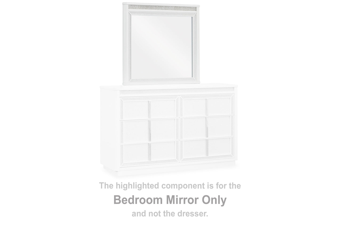 Chalanna White Bedroom Mirror - Ornate Home