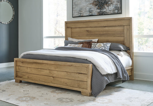 Galliden Black/Brown California King Panel Bed