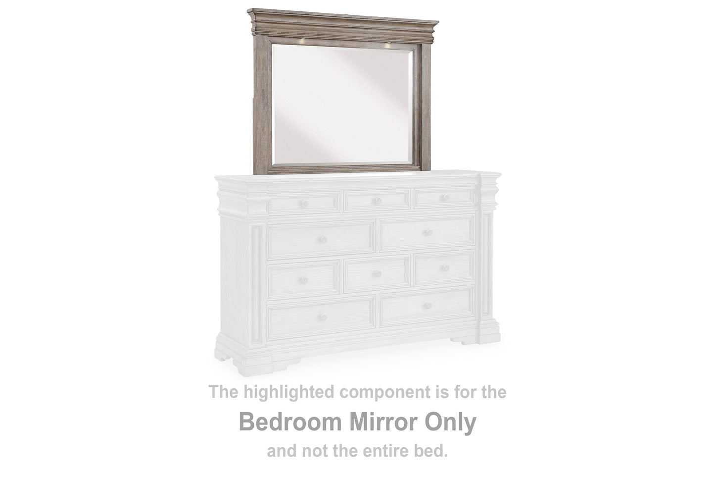 Blairhurst Light Grayish Brown Bedroom Mirror - Ornate Home