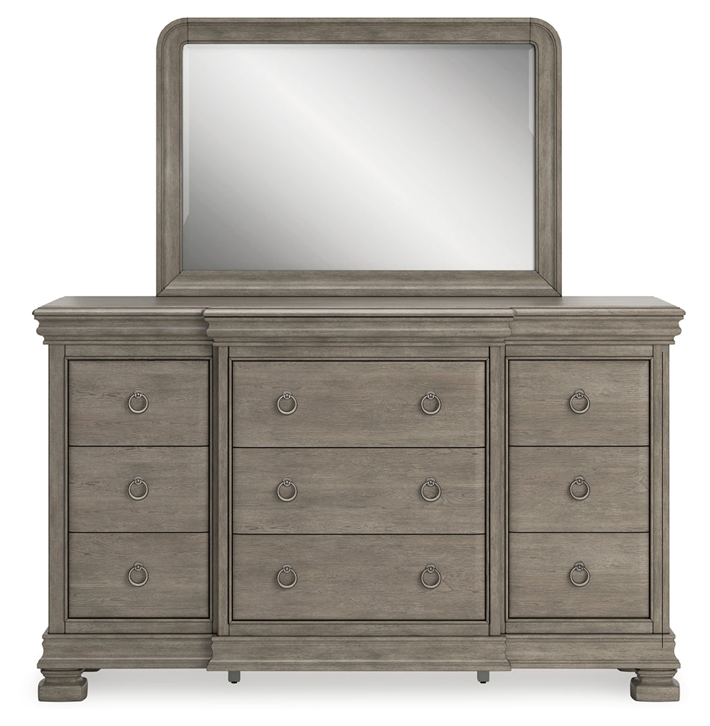 Lexorne California King Sleigh Bedroom Set with Dresser and Mirror