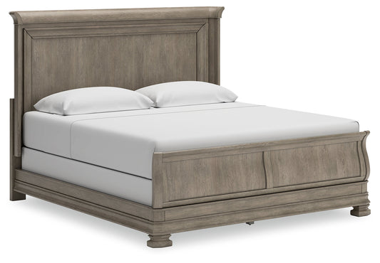 Lexorne Gray California King Sleigh Bed