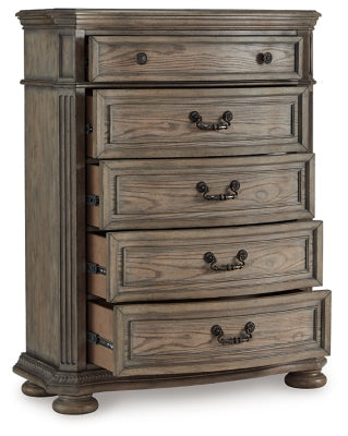 Ardenfield Light Brown Five Drawer Chest - Ornate Home