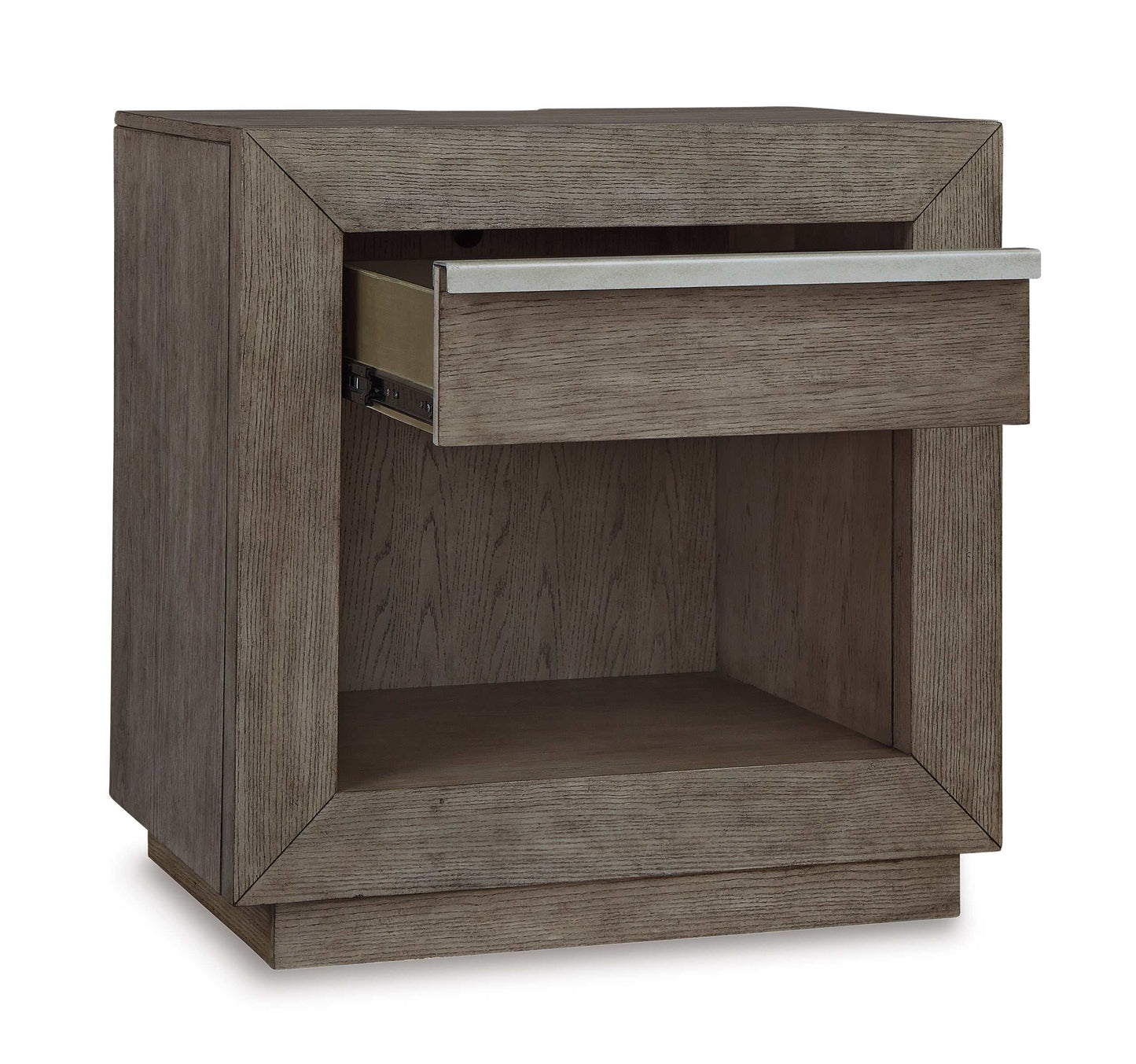 Anibecca Weathered Gray Nightstand