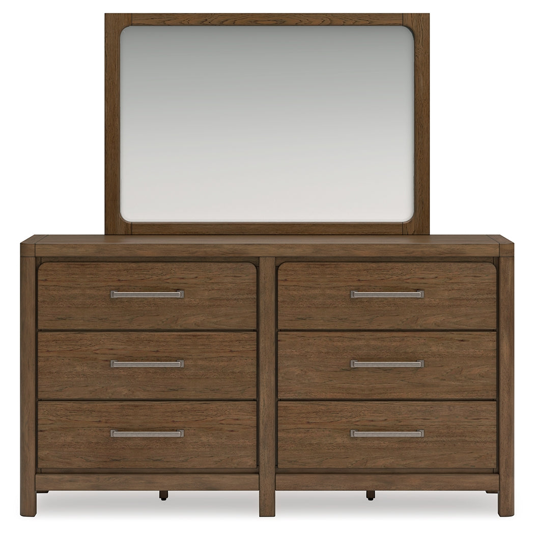 Cabalynn Queen Panel Bedroom Set with Storage, Dresser and Mirror